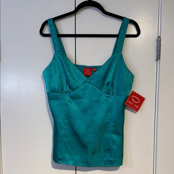 Rare Oscar De La Renta Women's Teal Top - Picture 1 of 5